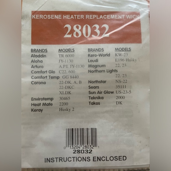 KERO WORLD 28032 Kerosene Heater Wick NOS Aladdin Corona Arturo Aloha Keray - Picture 2 of 3